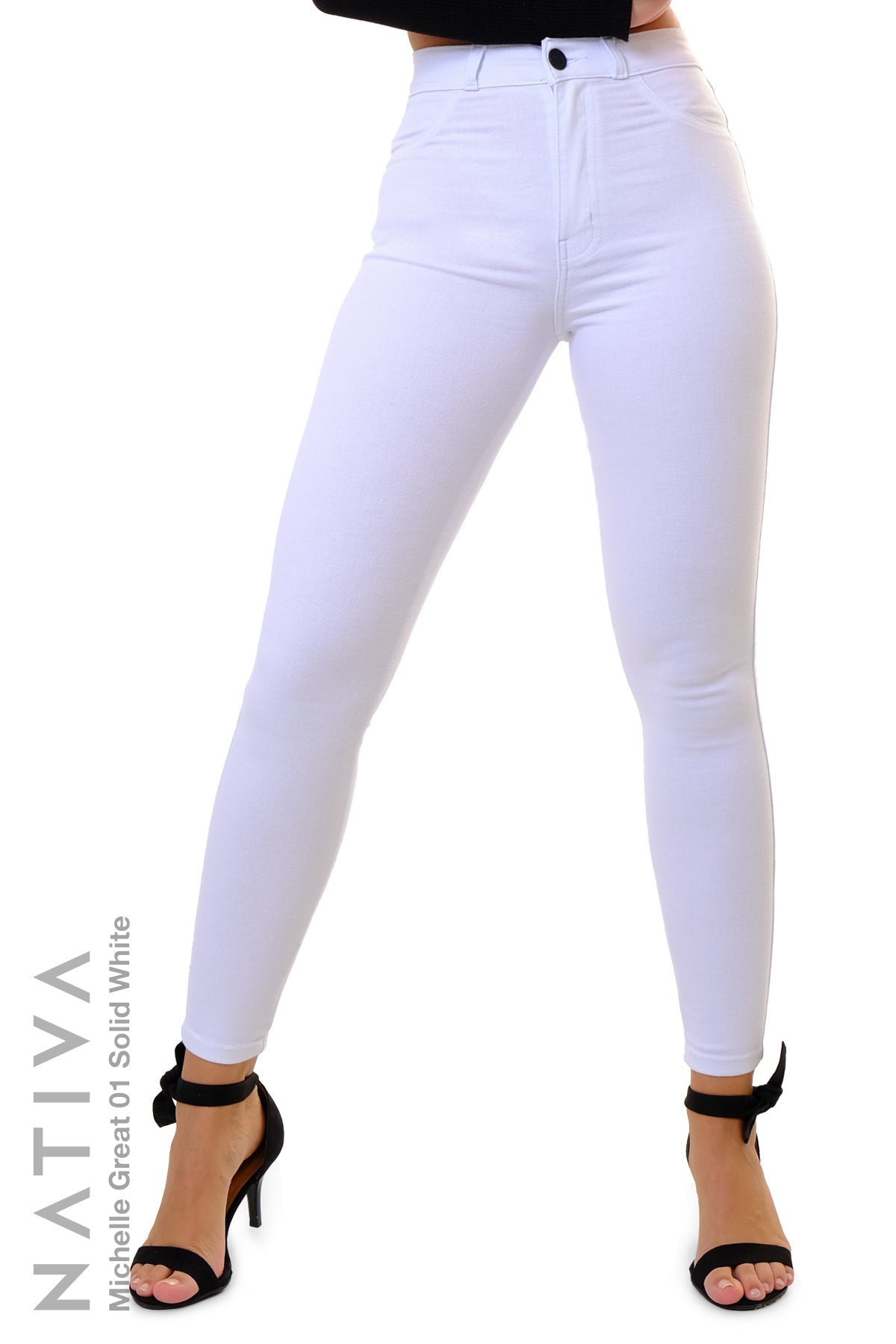 Women Solid White Super Stretch Jeggings