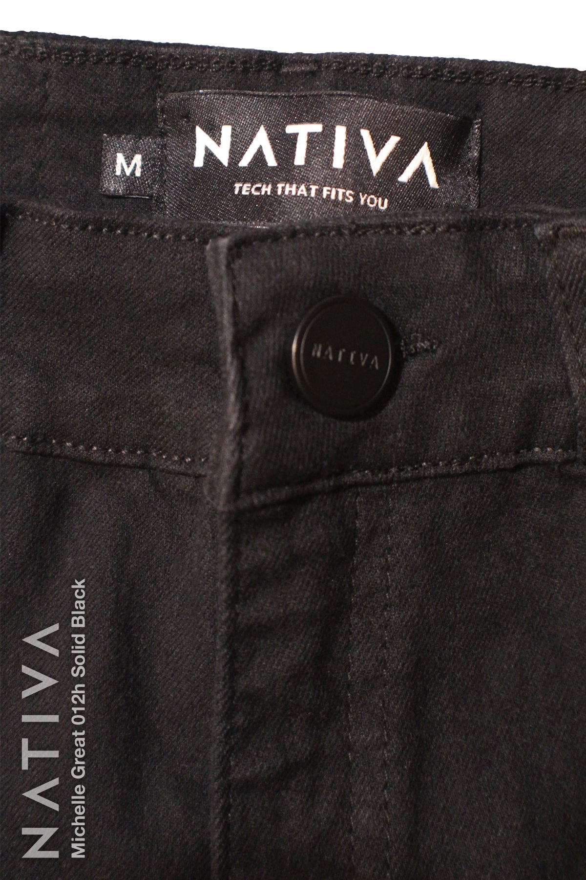 NATIVA, STRETCH JEANS. MICHELLE GREAT 012H BLACK, High Shaping Capacity, All-Season Wear, Hi-Rise Distressed Super Skinny Jeans