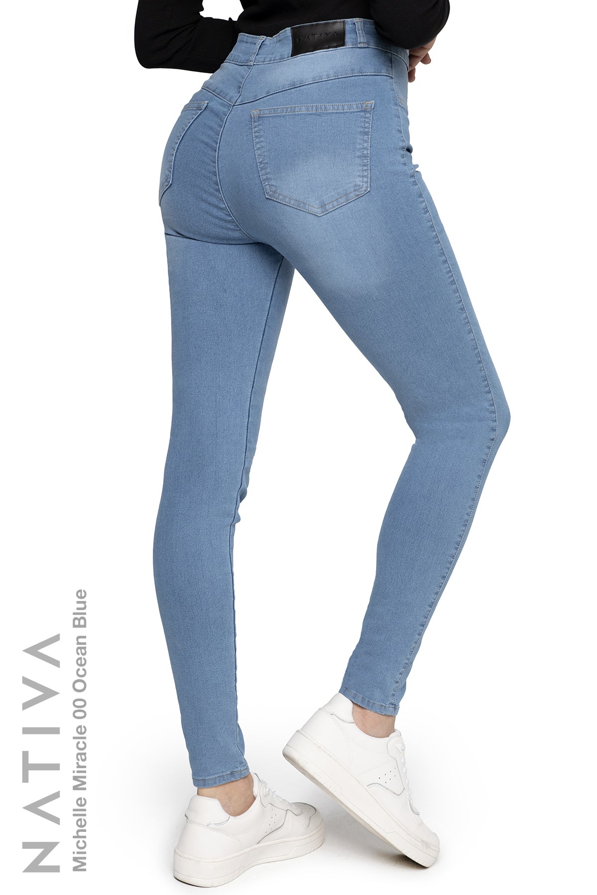 NATIVA, STRETCH JEANS. MICHELLE MIRACLE Shaping BLUE, High Ca 00 OCEAN